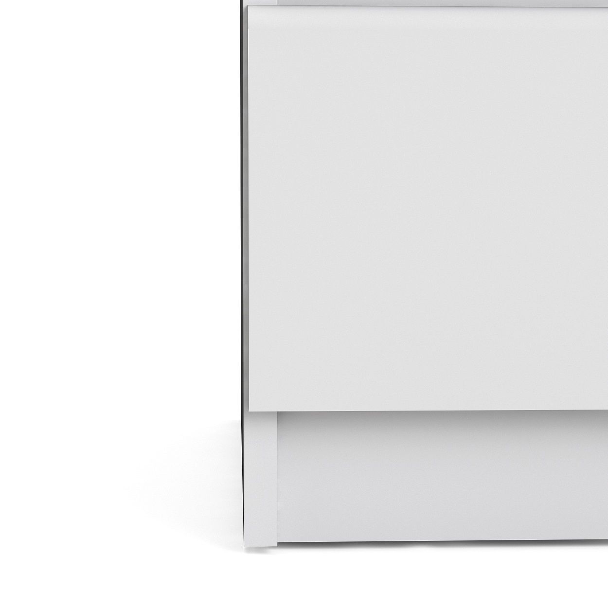 Naia 2 Drawer White High Gloss Bedside Locker