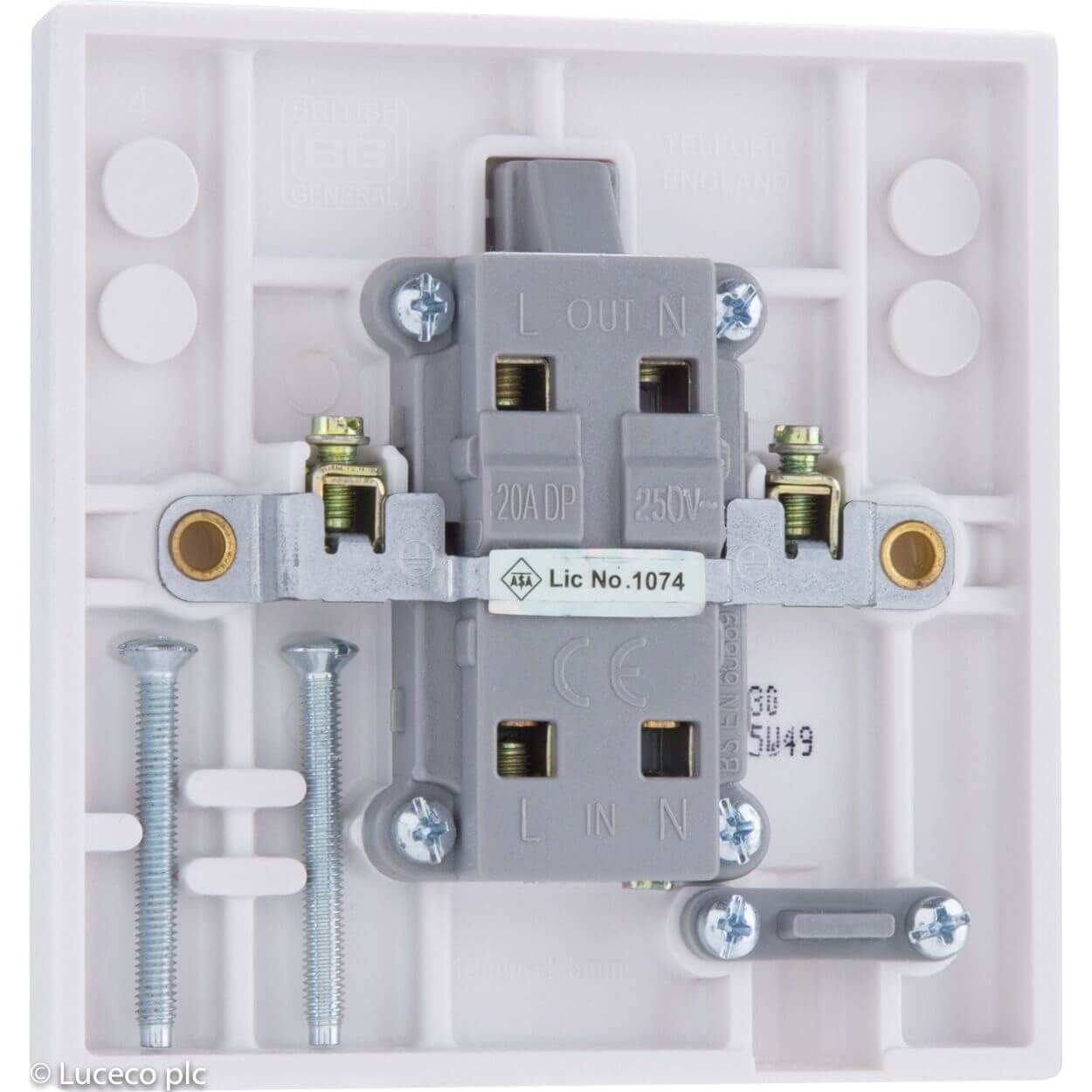 BG 20A Double Pole Switch