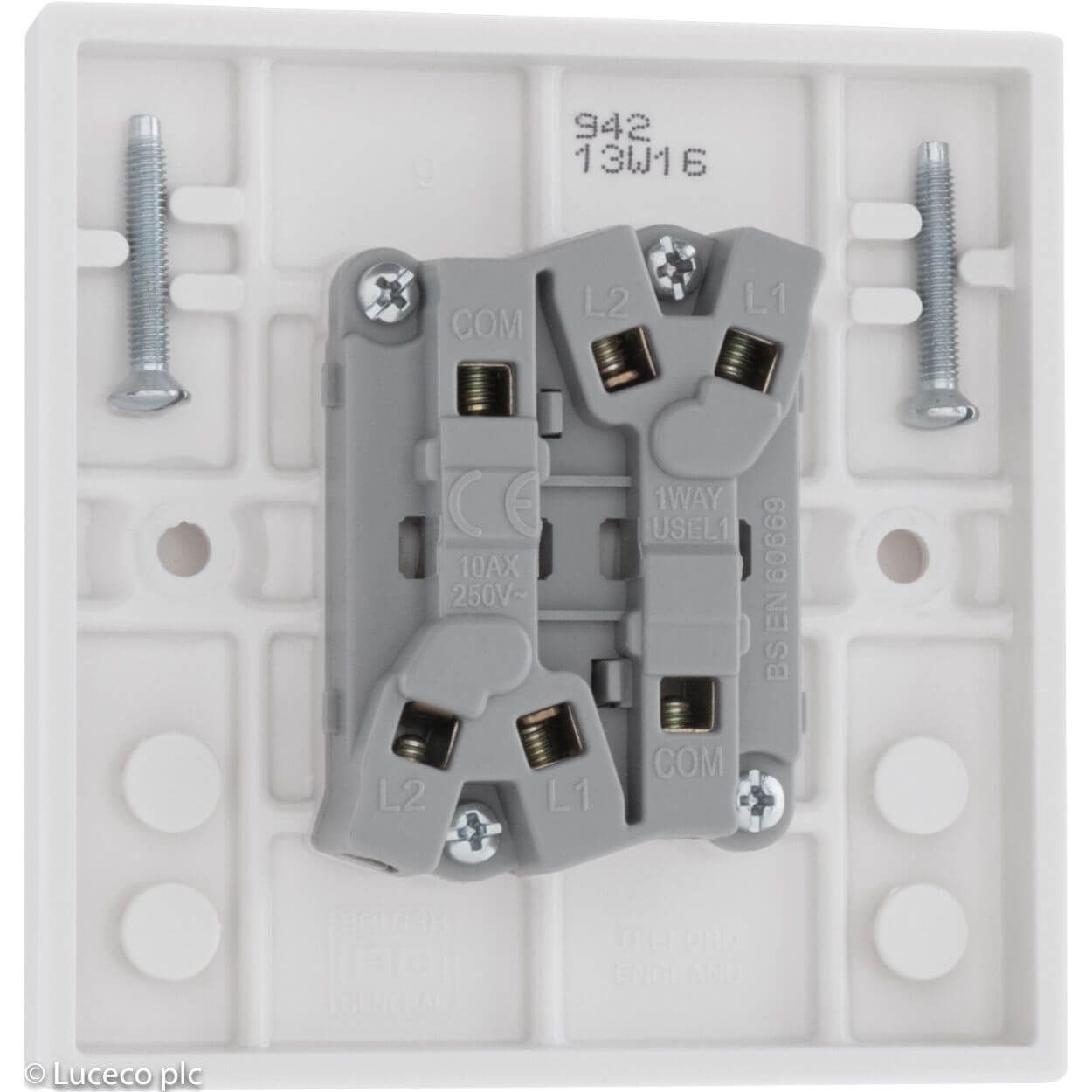 BG Double 10A Light Switch