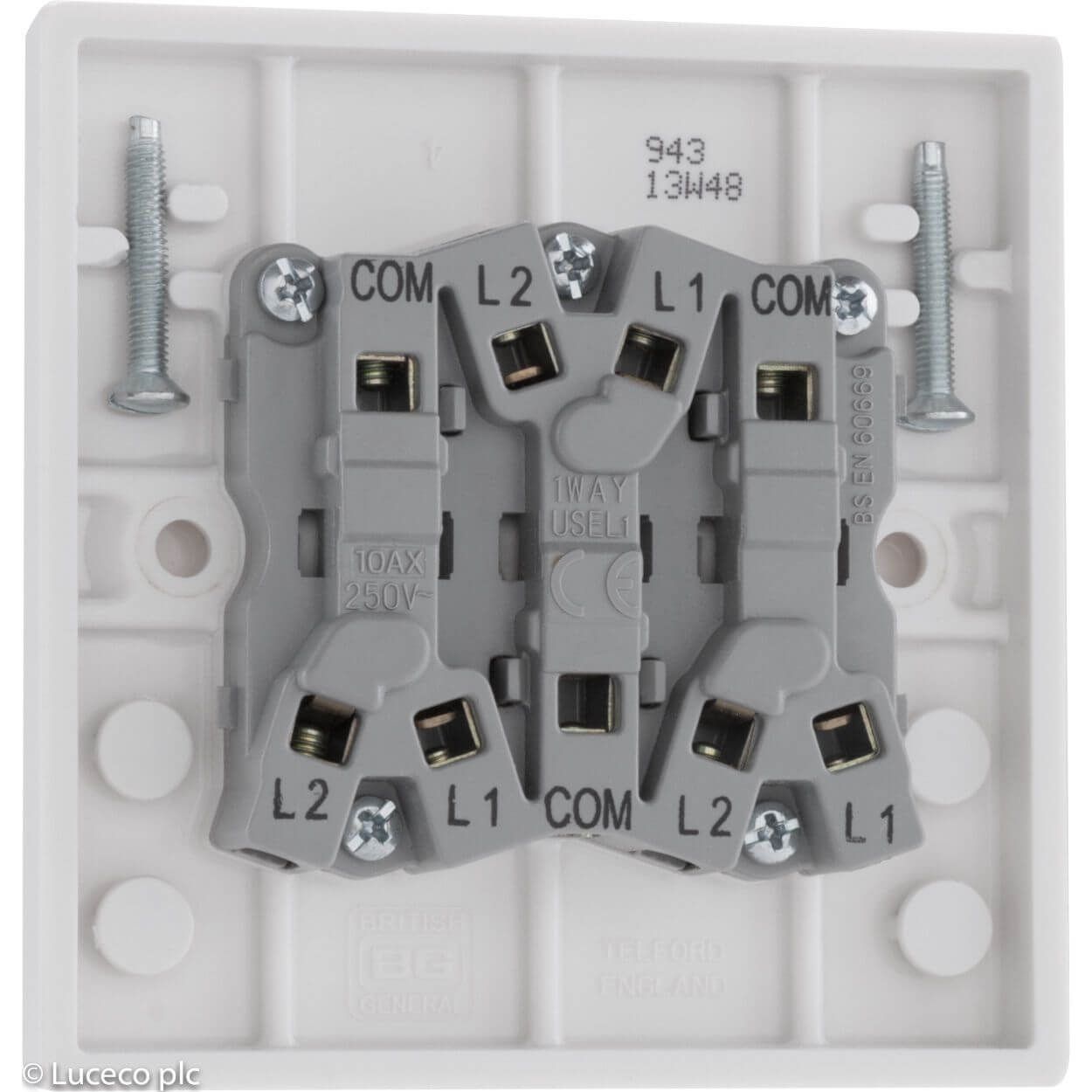 BG Triple 10A Light Switch