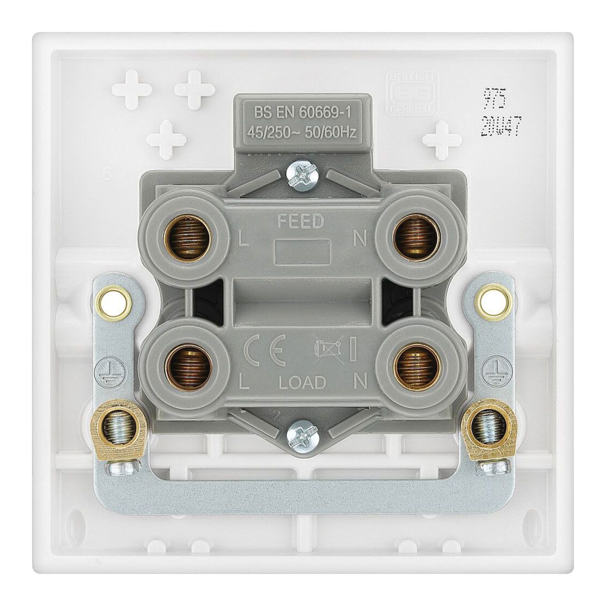BG 45A Single Plate Double Pole Switch 