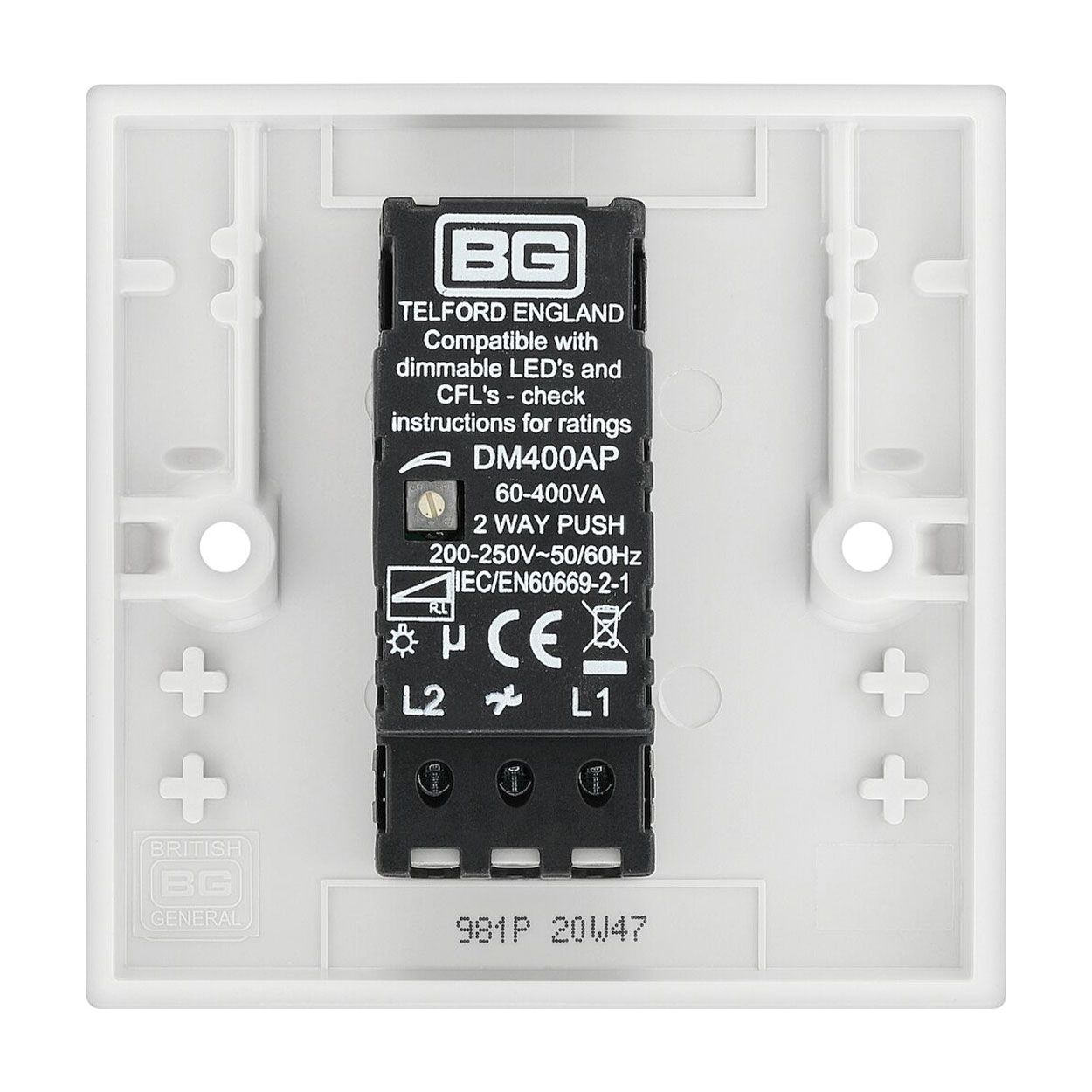 BG 400W Single Dimmer Switch