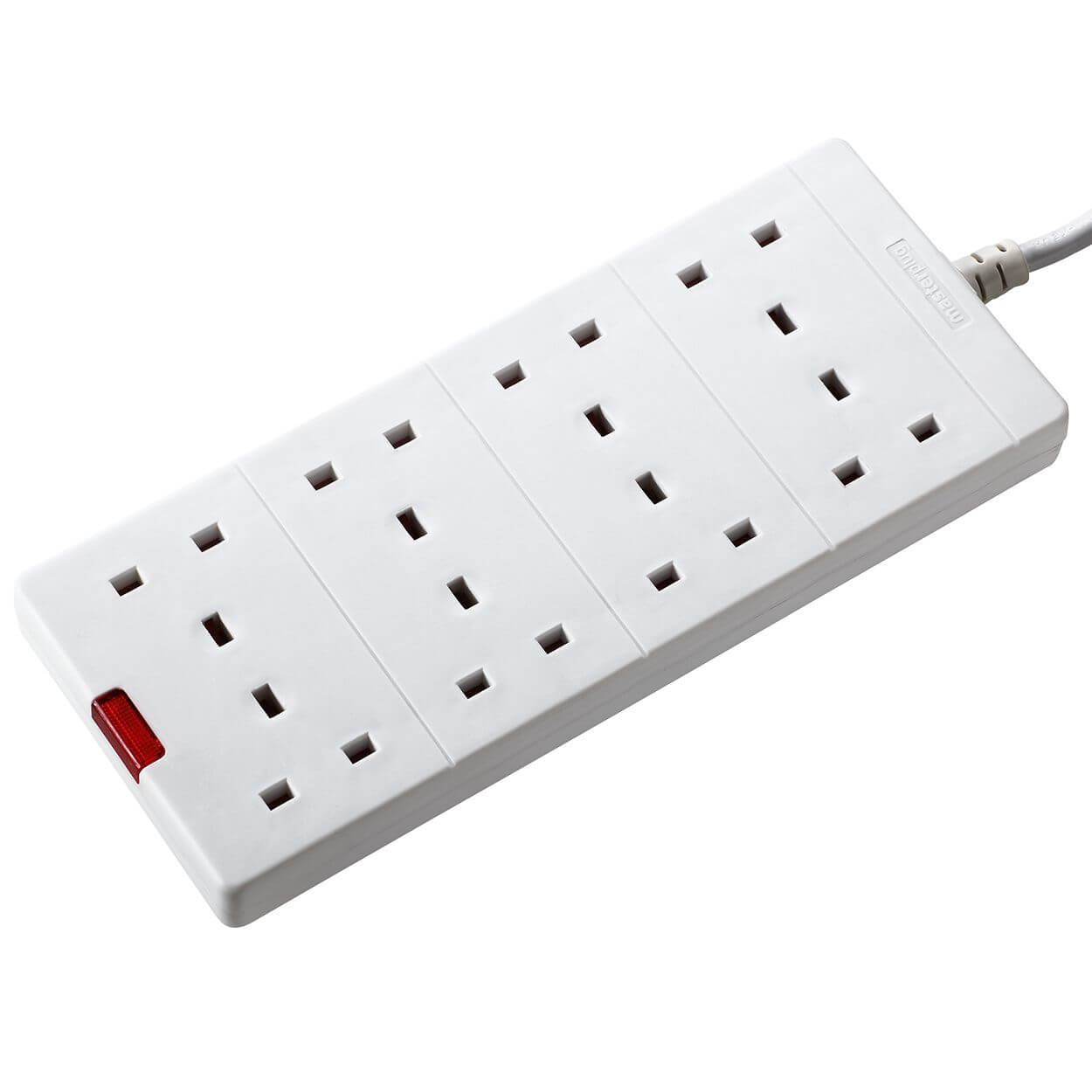 Masterplug Eight Socket 2m Extension Lead