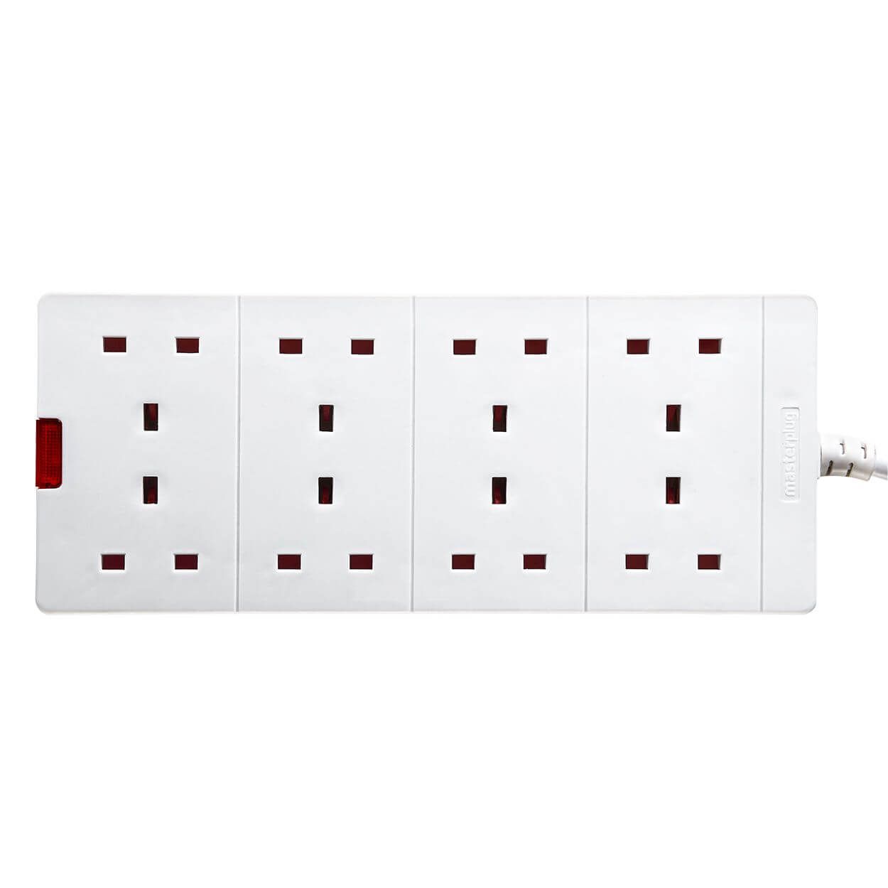 Masterplug Eight Socket 2m Extension Lead