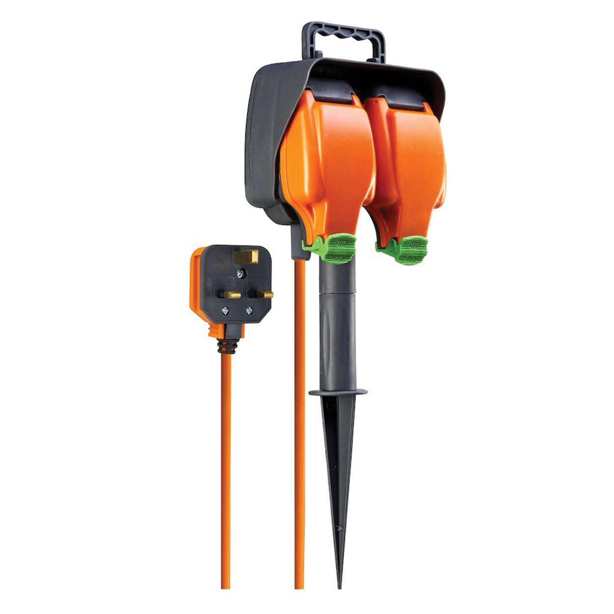 Weatherproof 15 Metre Double Socket Garden Spike