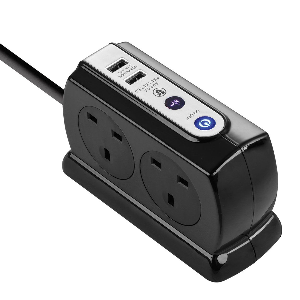 Masterplug 4 Socket 2m Surge Extension Lead