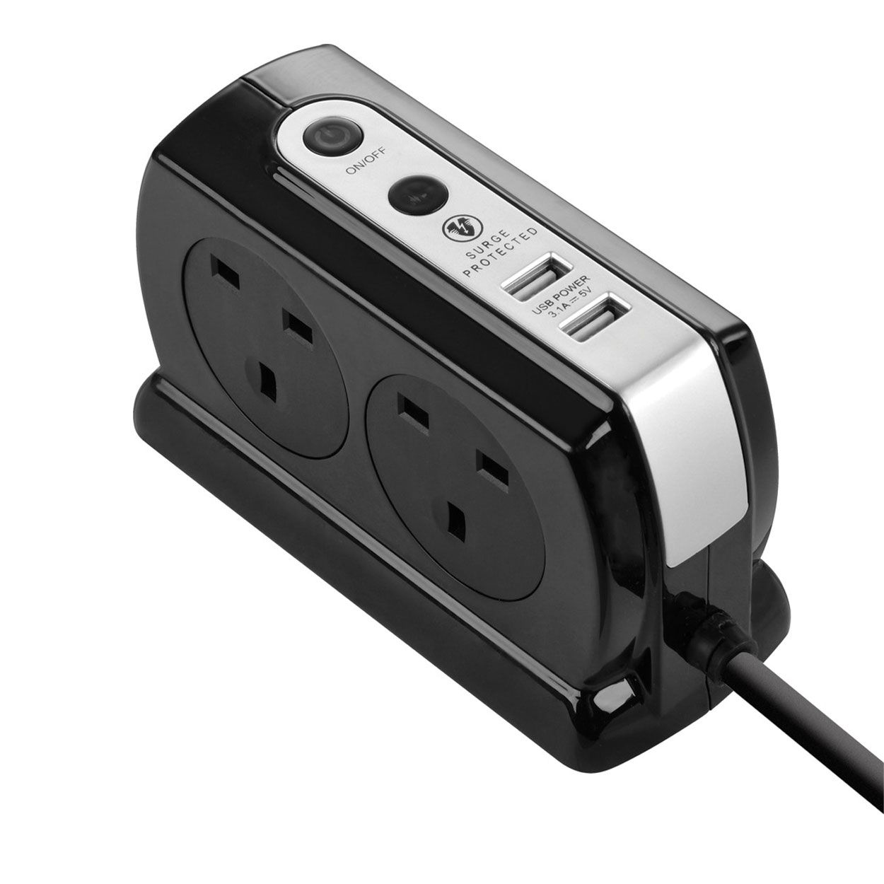 Masterplug 4 Socket 2m Surge Extension Lead