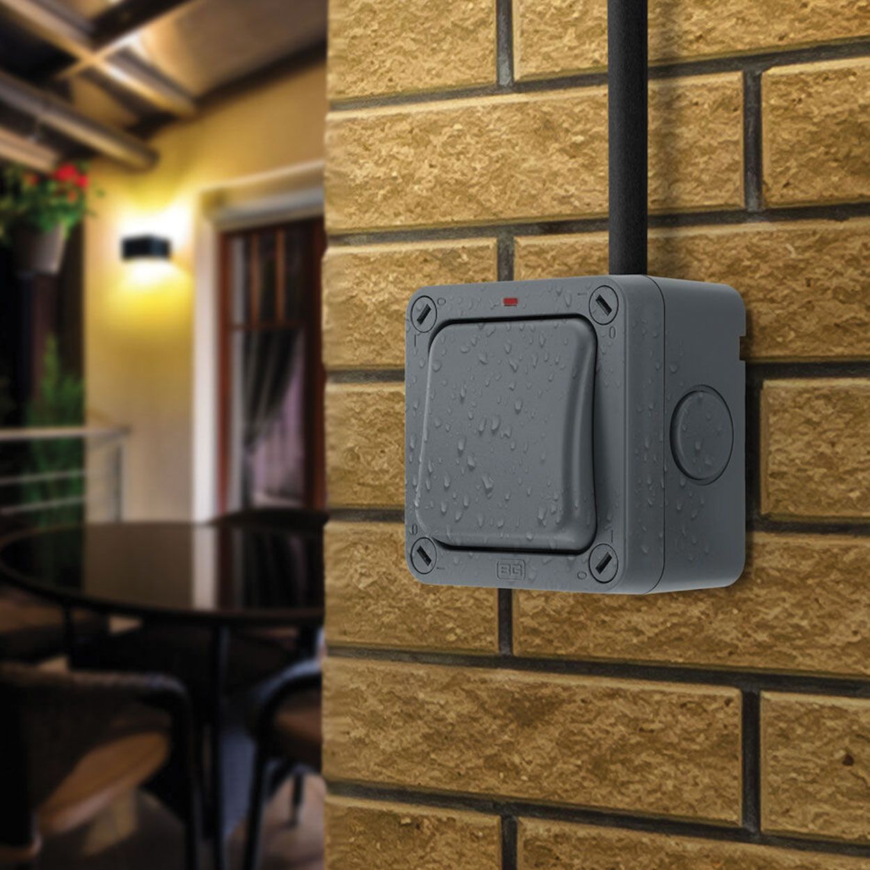 BG Weatherproof 20Ax 1 Gang 2 Way Switch