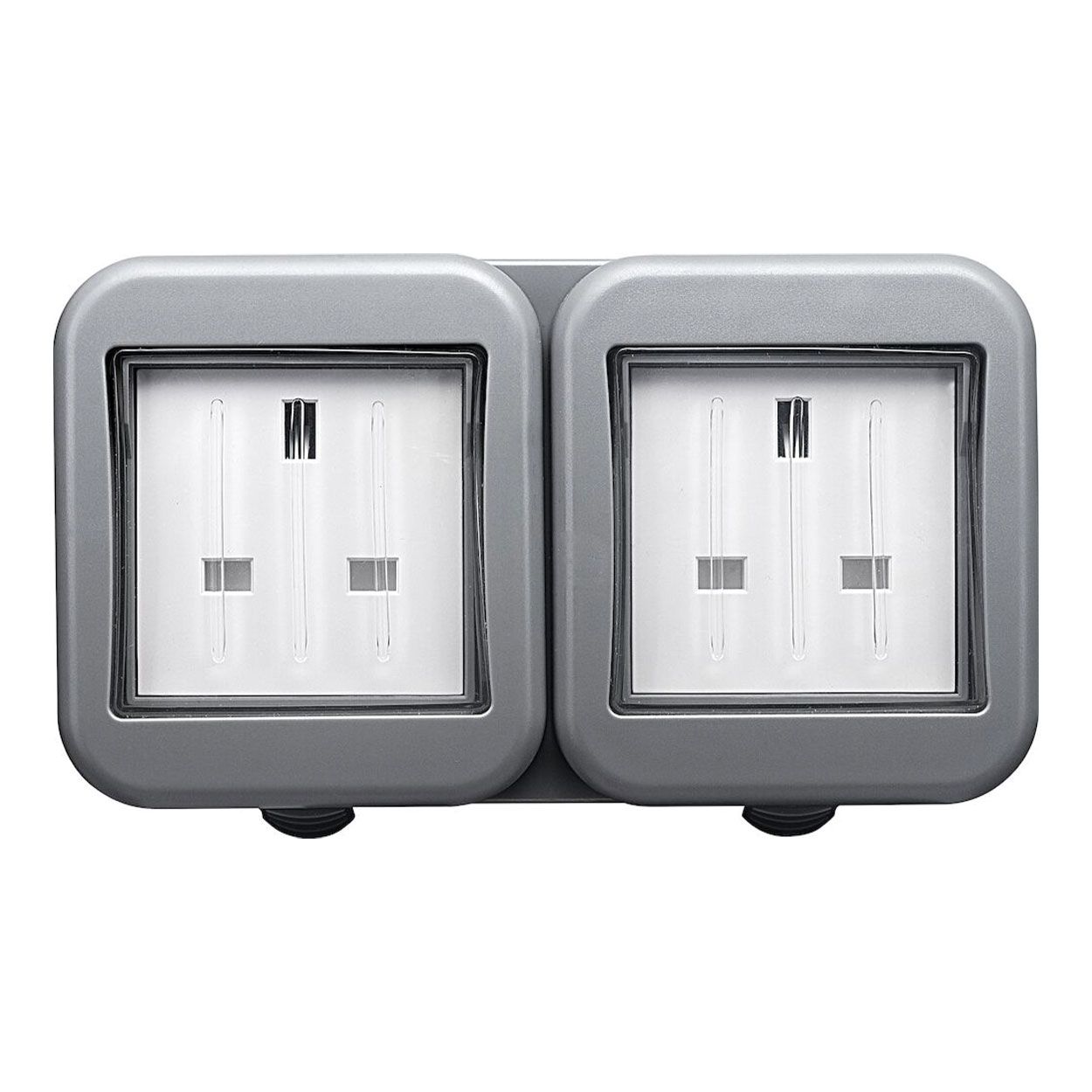 BG Weatherproof Ip66 13A 2 Gang Unswitched Socket