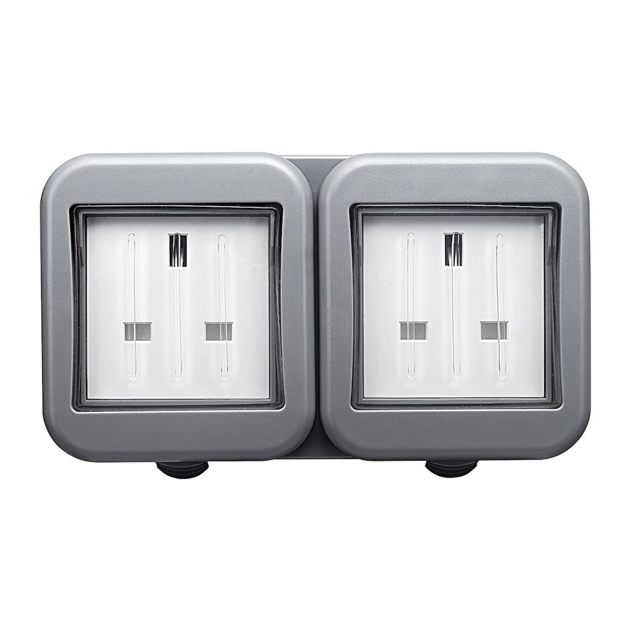 BG Weatherproof Ip66 13A 2 Gang Unswitched Socket