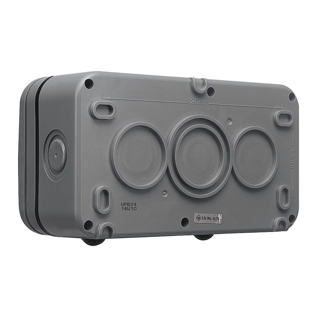 BG Weatherproof Ip66 13A 2 Gang Unswitched Socket