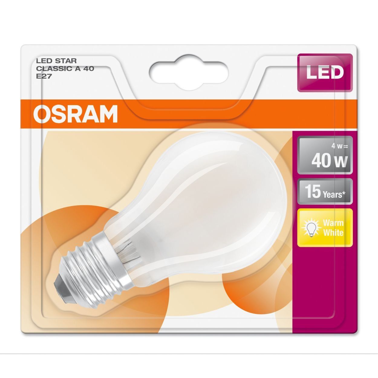 Osram 4W (40W) E27 Led Gls Frs Fil