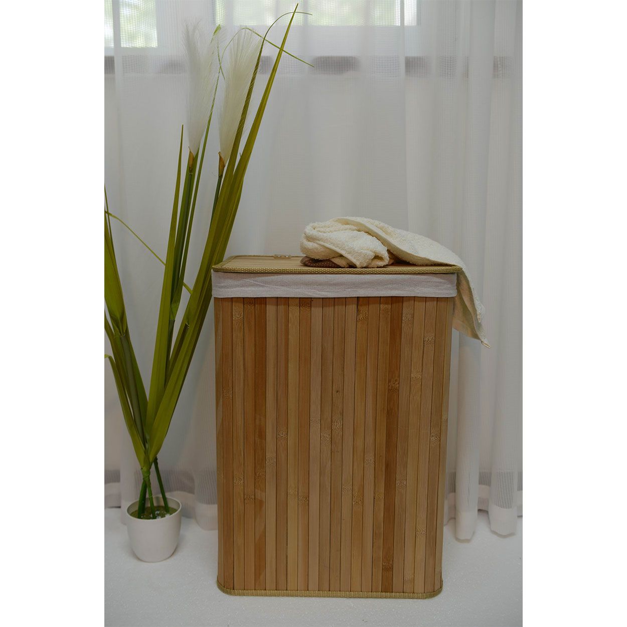 Bamboo Laundry Basket Large