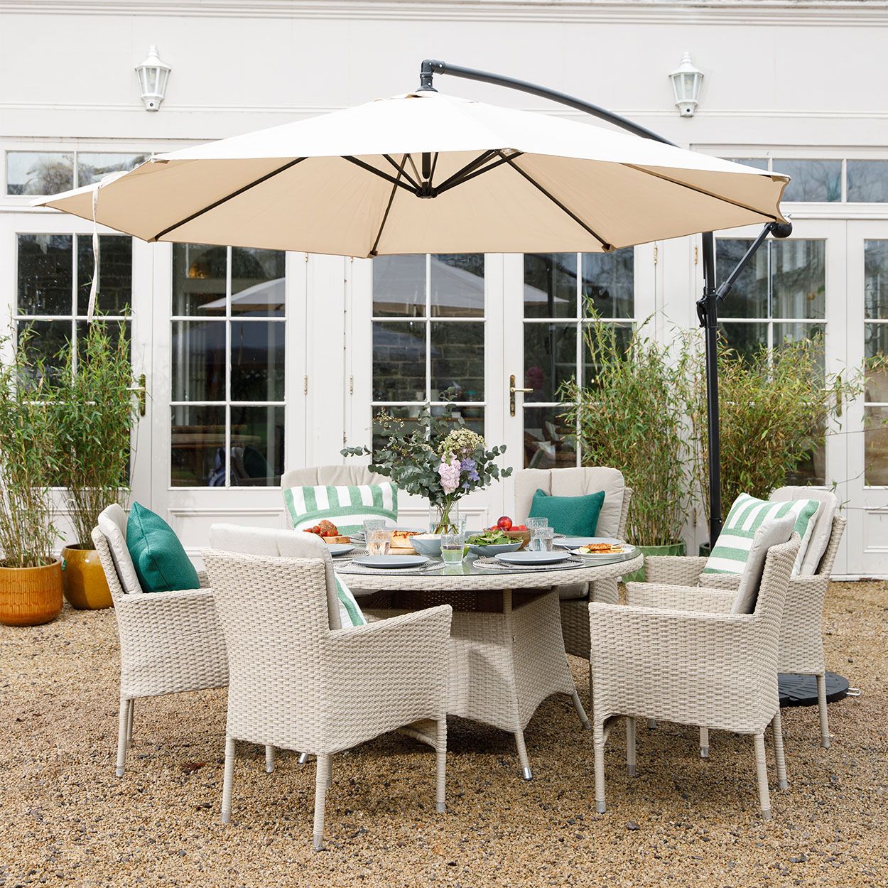 Offset Parasol Beige 3m