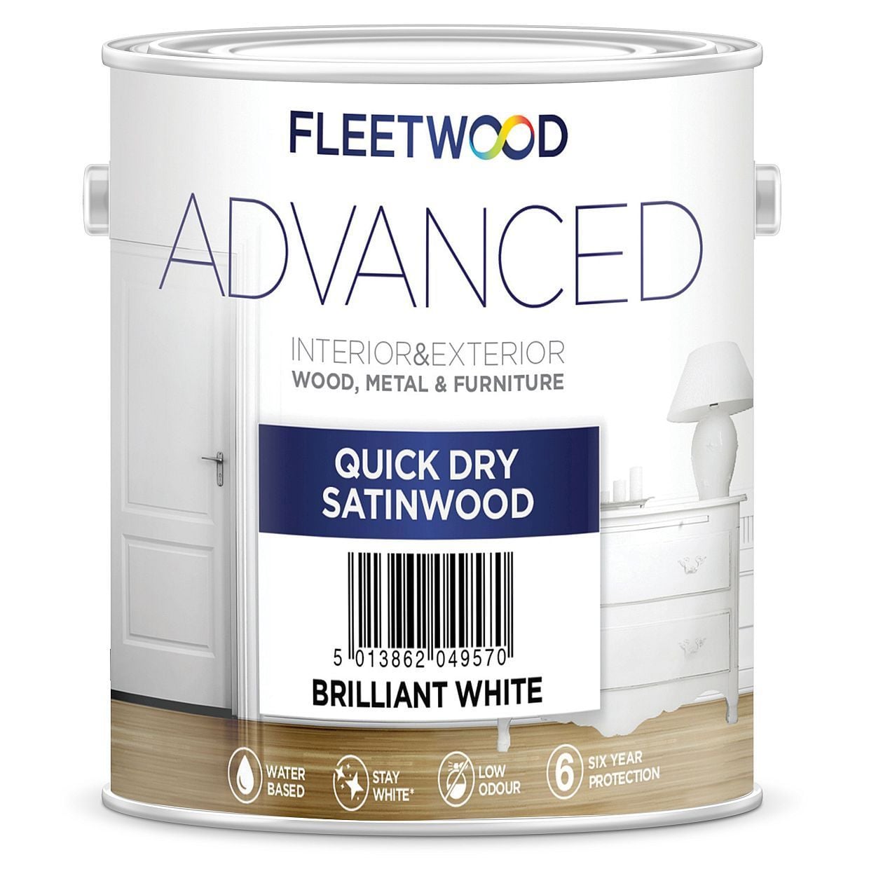 Fleetwood 2.5 Litre Advanced Quick Dry Satinwood White