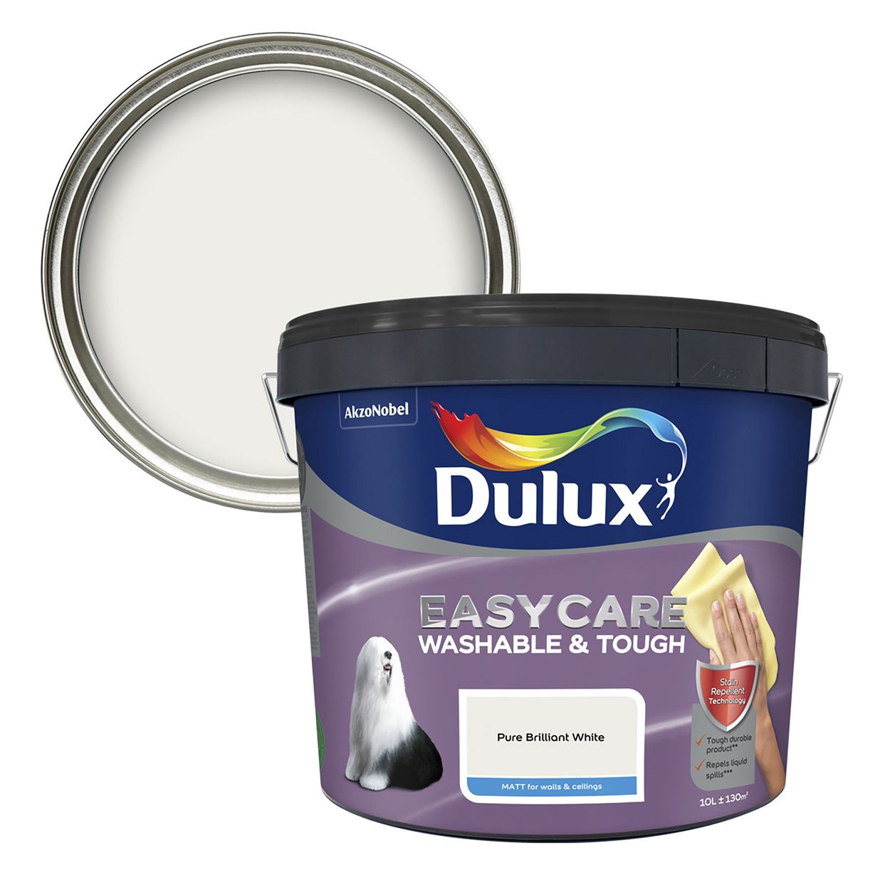 Dulux Easycare Washable & Tough Matt Pure Brilliant White 10L