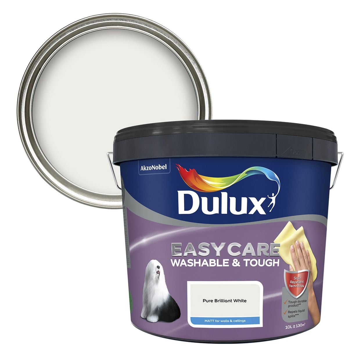 Dulux Easycare Washable & Tough Matt Pure Brilliant White 10L
