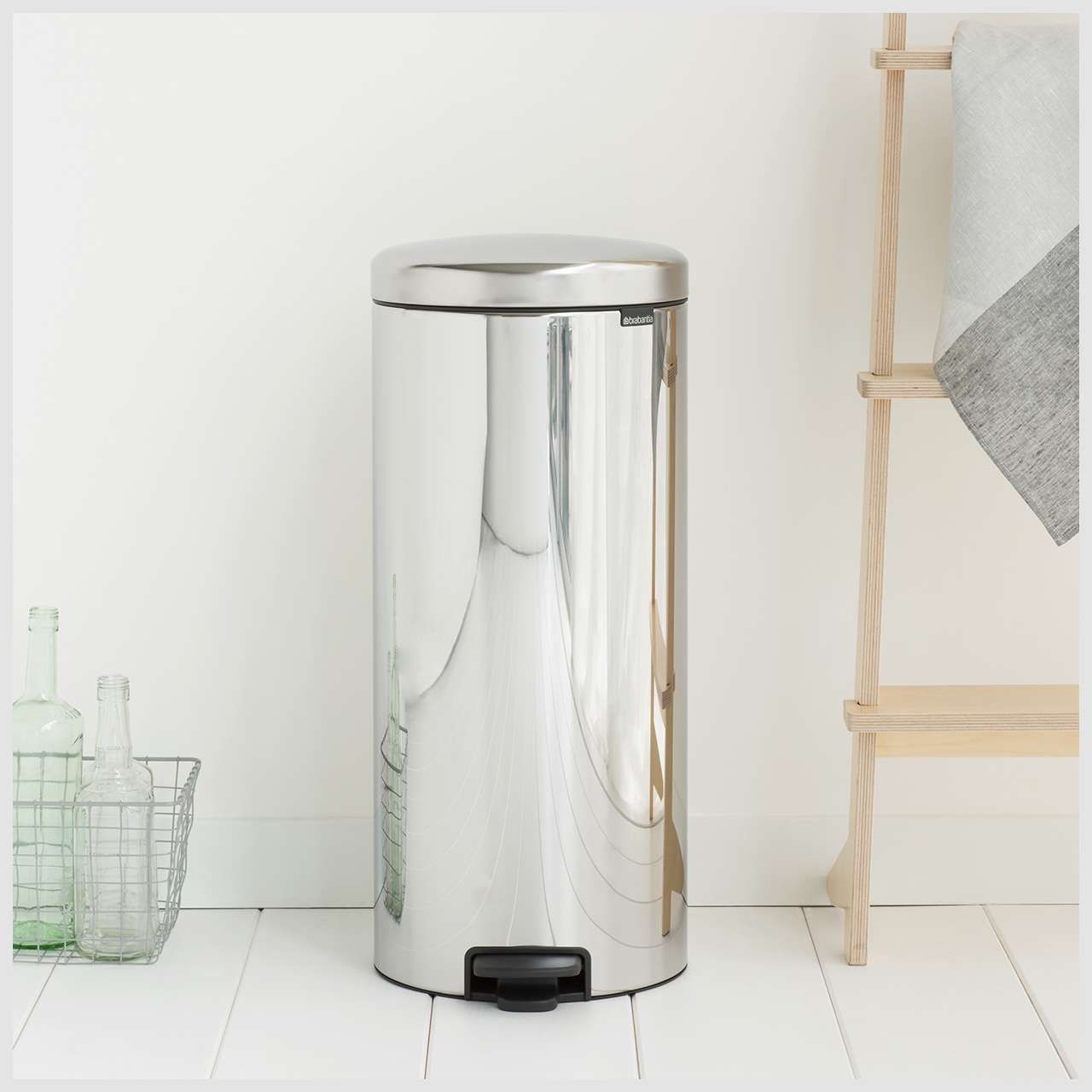 Brabantia Pedal Bin newIcon, 30 litre, Brilliant Steel