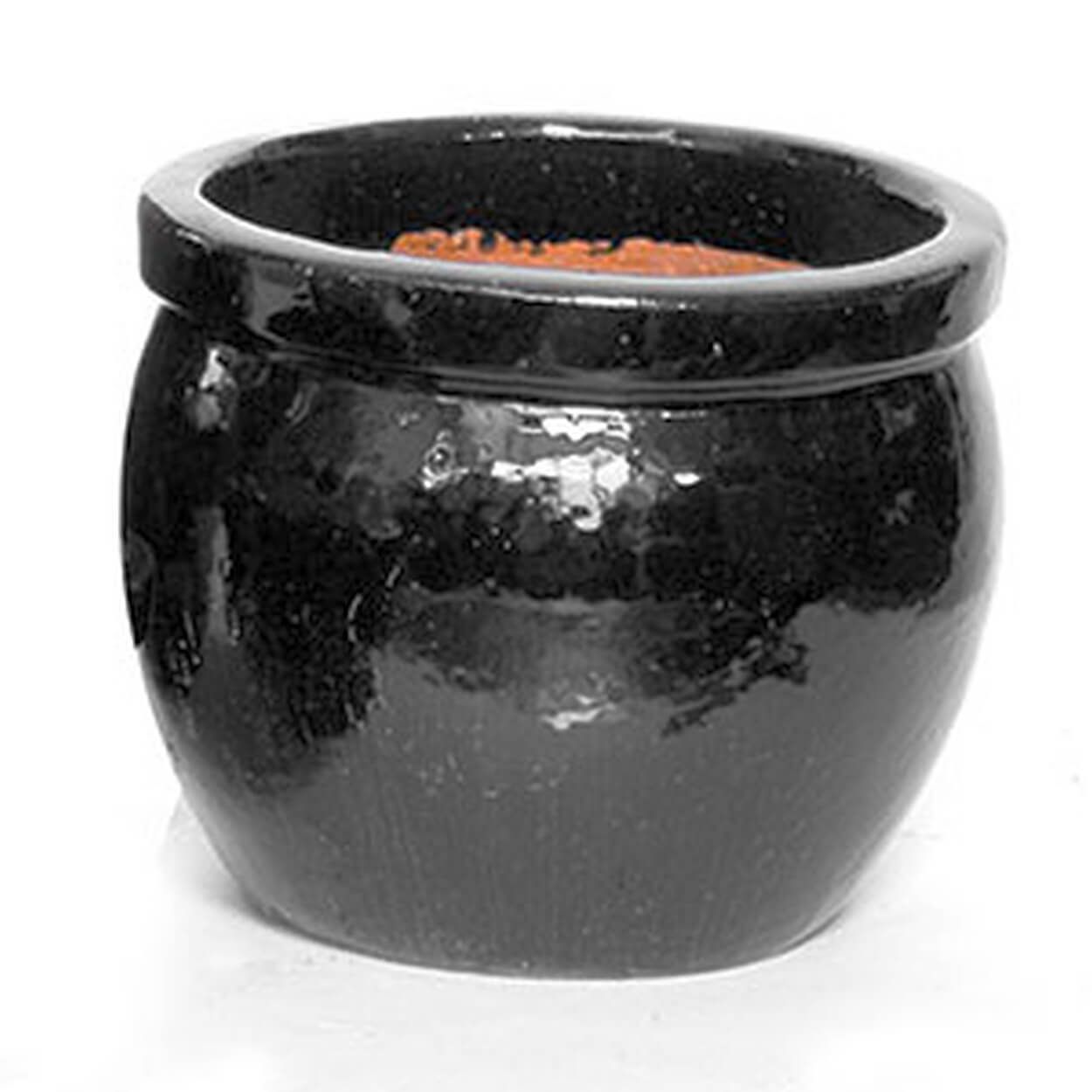 Medium Glazed Delta Rim Shiny Black