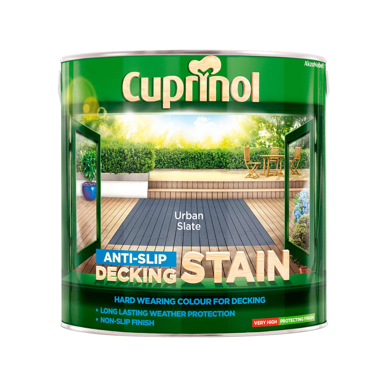 Cuprinol Anti-Slip Decking Stain Urban Slate 2.5L