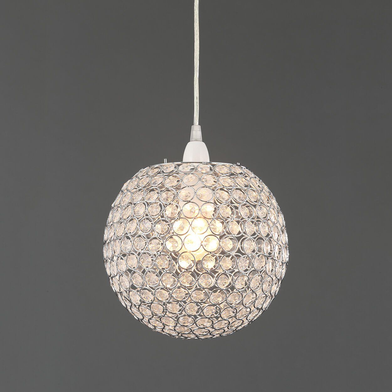 Gem Ball Easy Fit Pendant Chrome