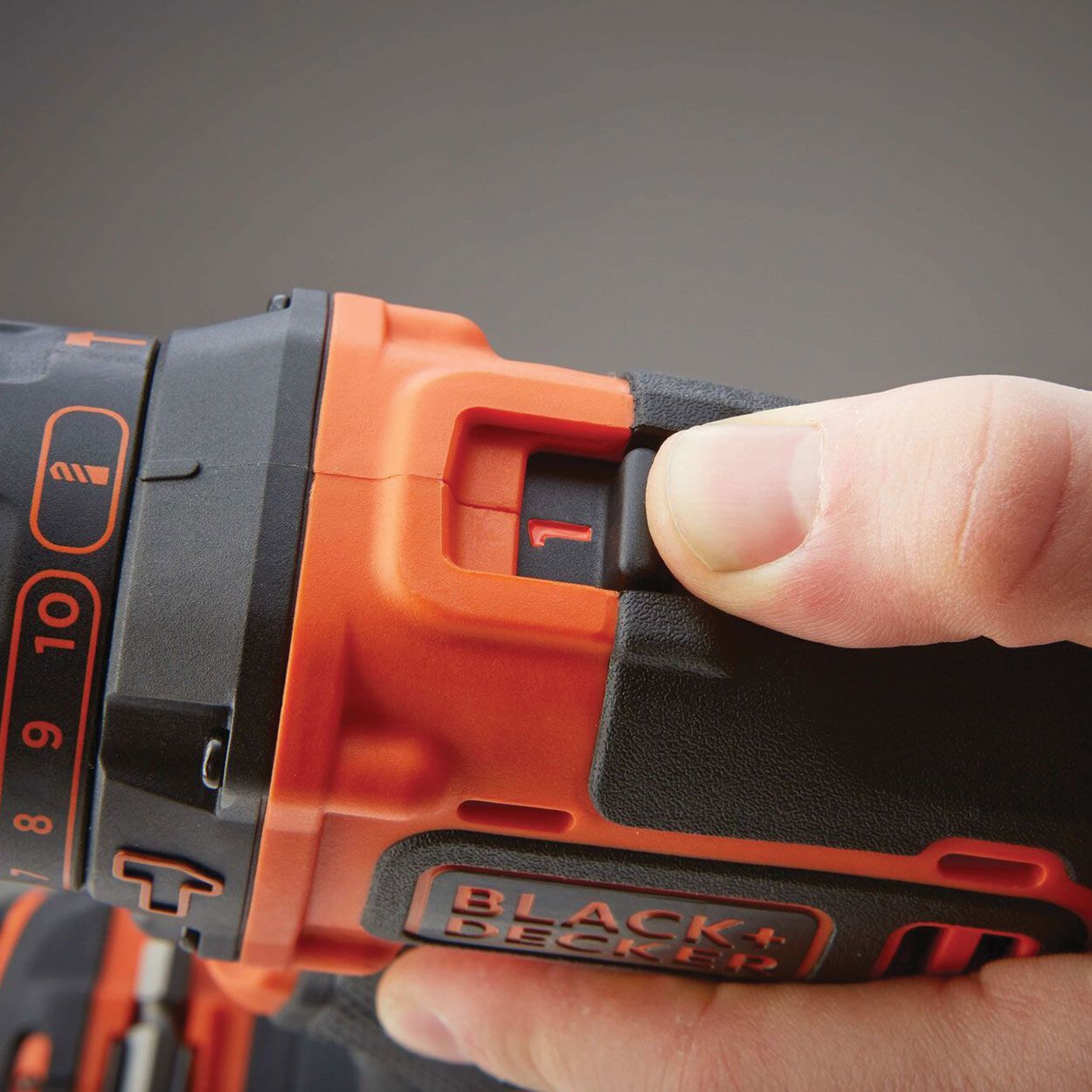 Black+Decker 18V 2 Gear Hammer Drill with Kit Box