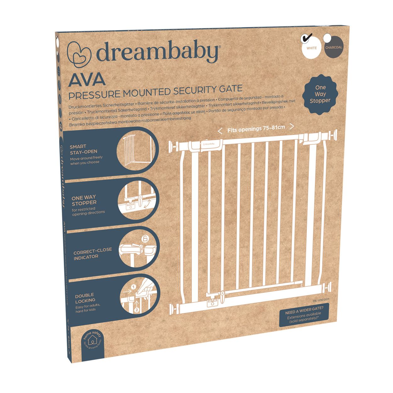 Dreambaby Ava Metal Safety Gate - White