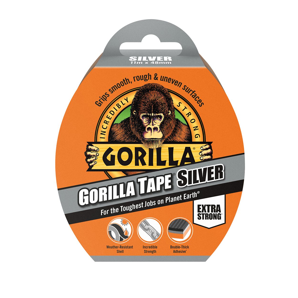 Gorilla 11m Tape Silver
