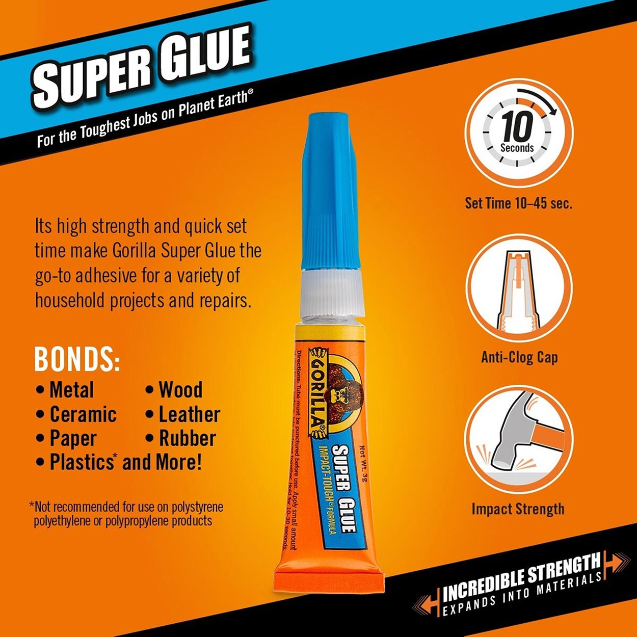Gorilla 2X3Gm Super Glue