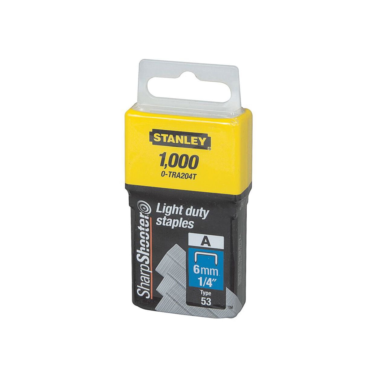 Stanley 6mm Light Duty Staples - 1,000 Pack