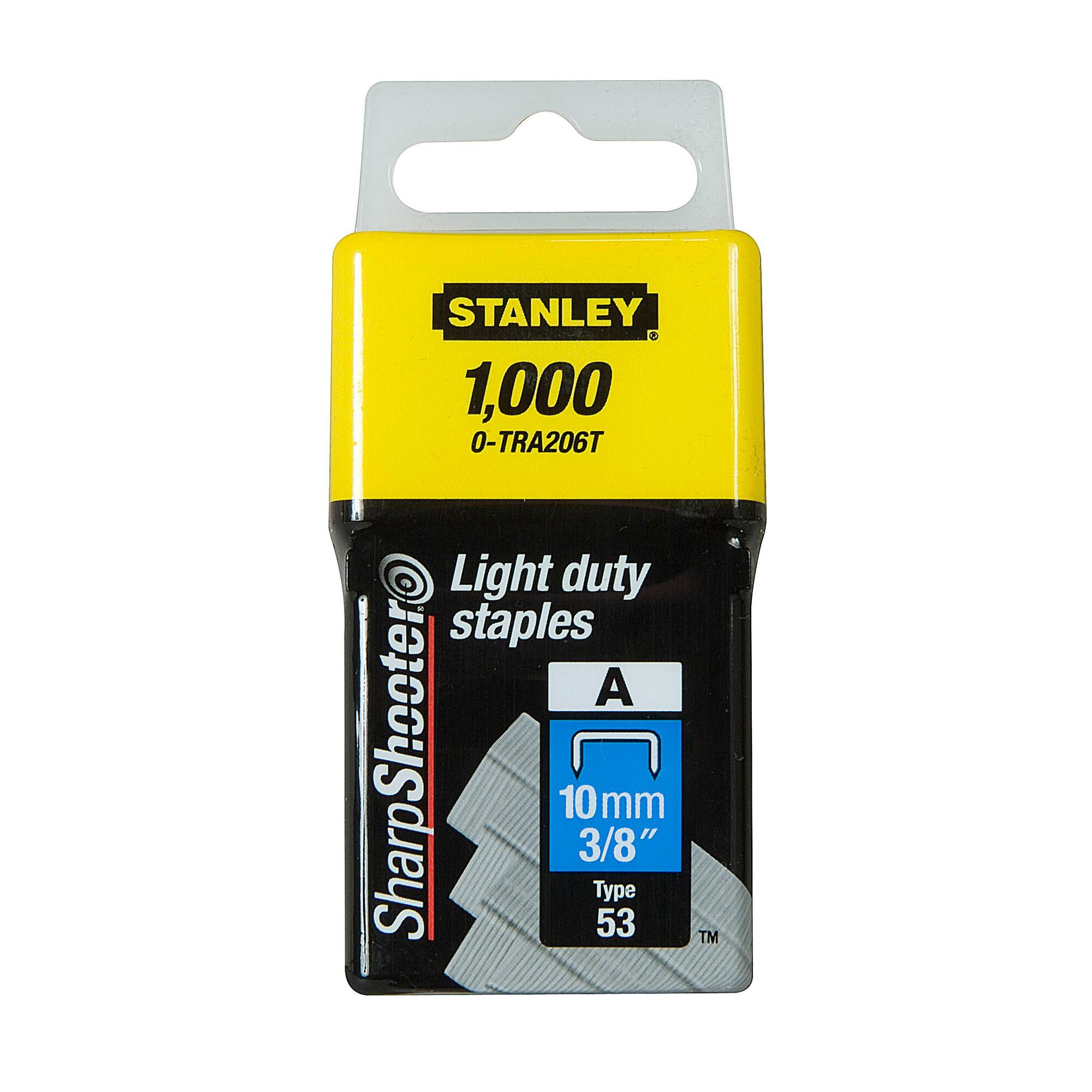 Stanley 10mm Light Duty Staples - 1,000 Pack