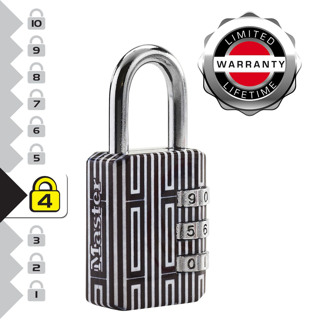 Master Lock Printed Design Combination Padlock