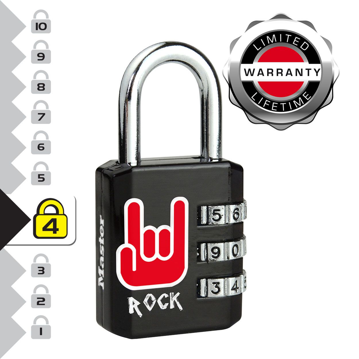 Master Lock 30mm Combination Padlock - Rock Design