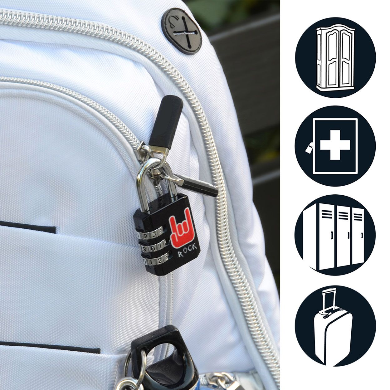 Master Lock 30mm Combination Padlock - Rock Design