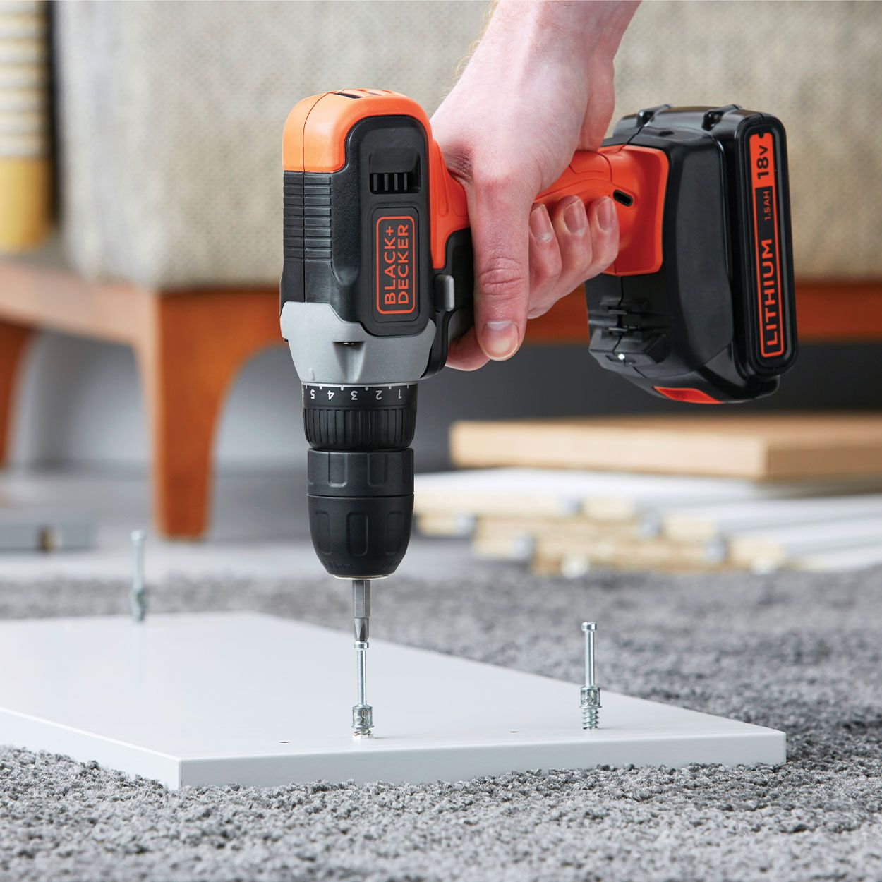 Black+Decker 18V Lithium-Ion Drill Driver