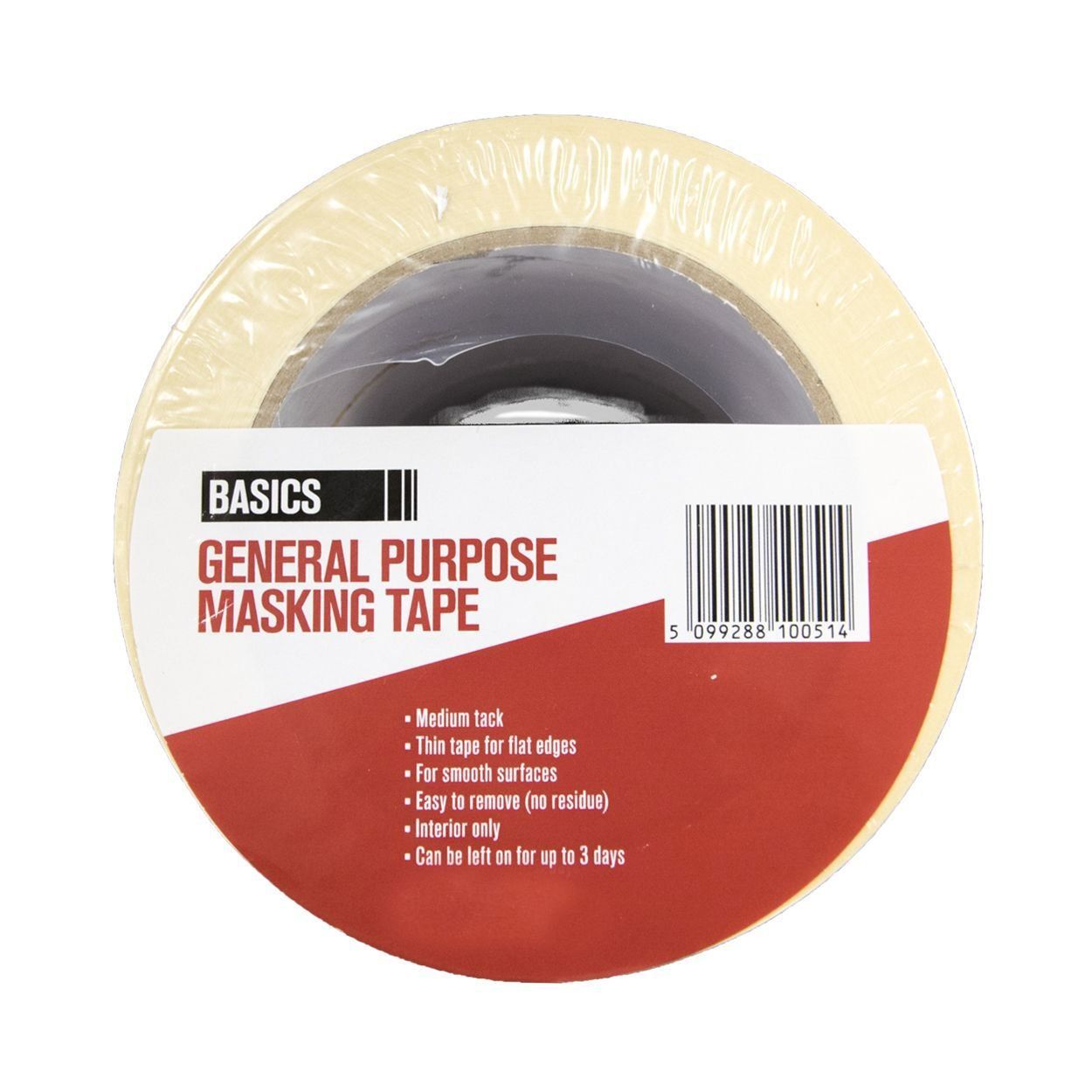 Basics 38mm x 50m General Purpose Masking Tape