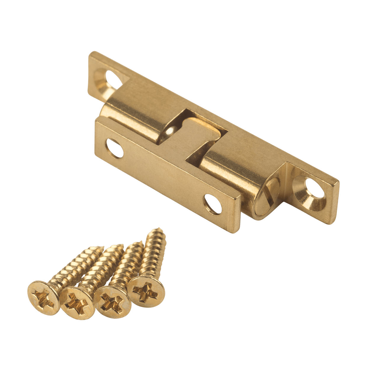 Double Ball Catch 50x11x9x30x8x11mm Brown Brass Nickel Plated