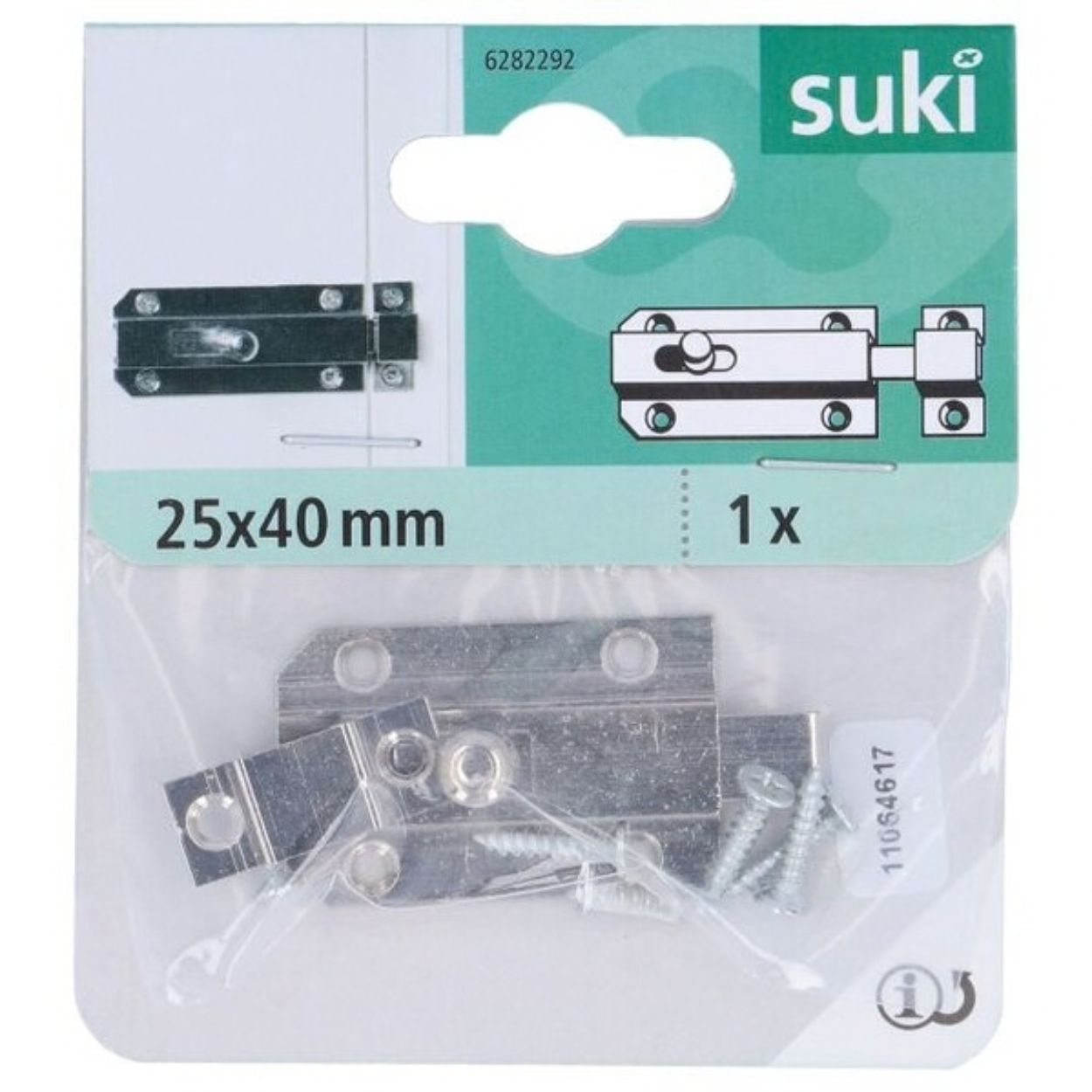 Suki Furniture Bolt 40 mm Chrome Nickel Plated Straight