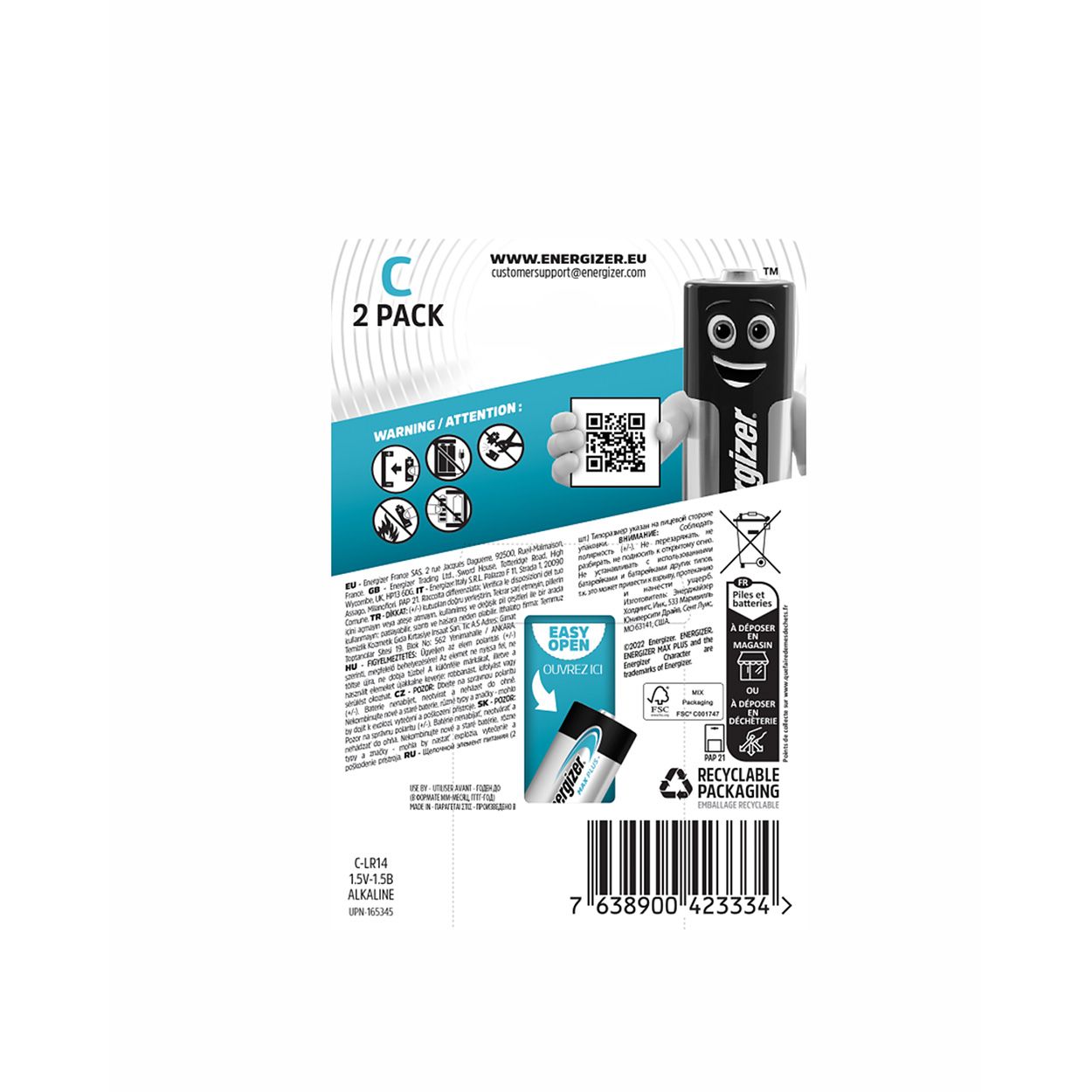 Energizer Maxplus C 2 Pack