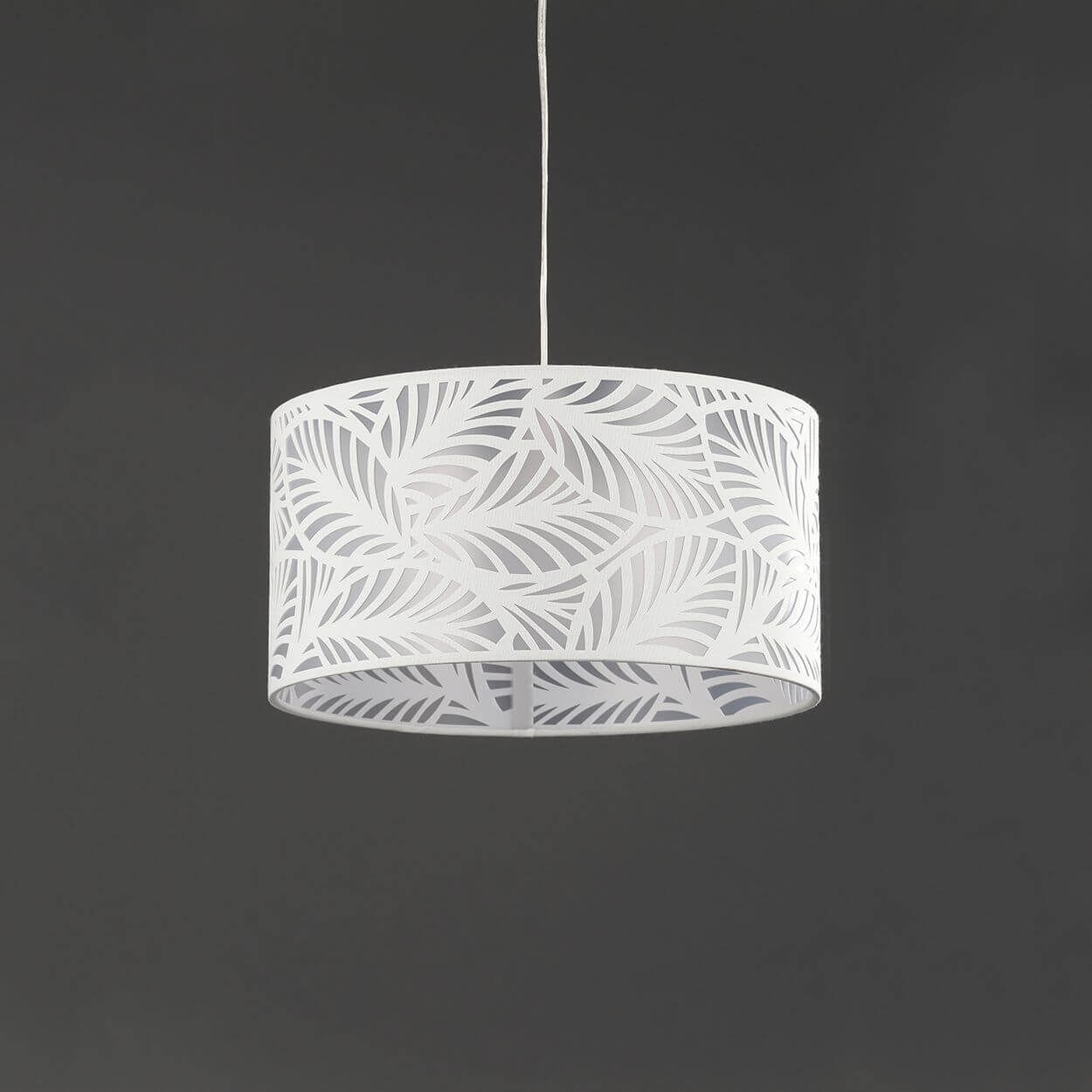 Lasercut Leaf Pattern Shade Ivory
