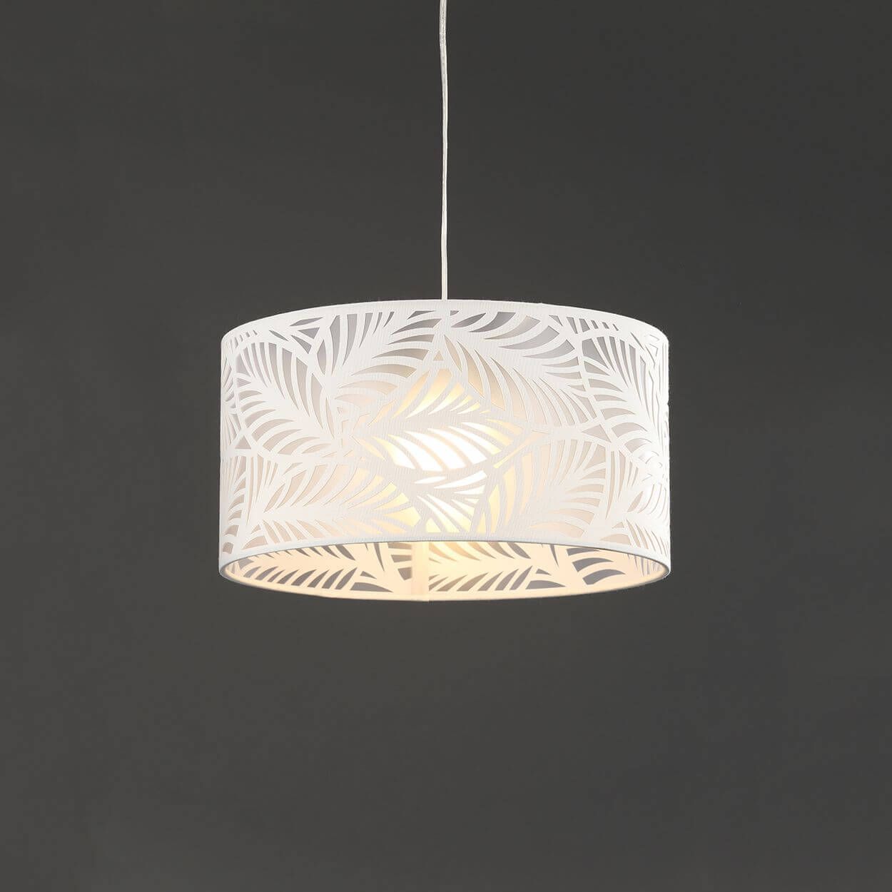 Lasercut Leaf Pattern Shade Ivory