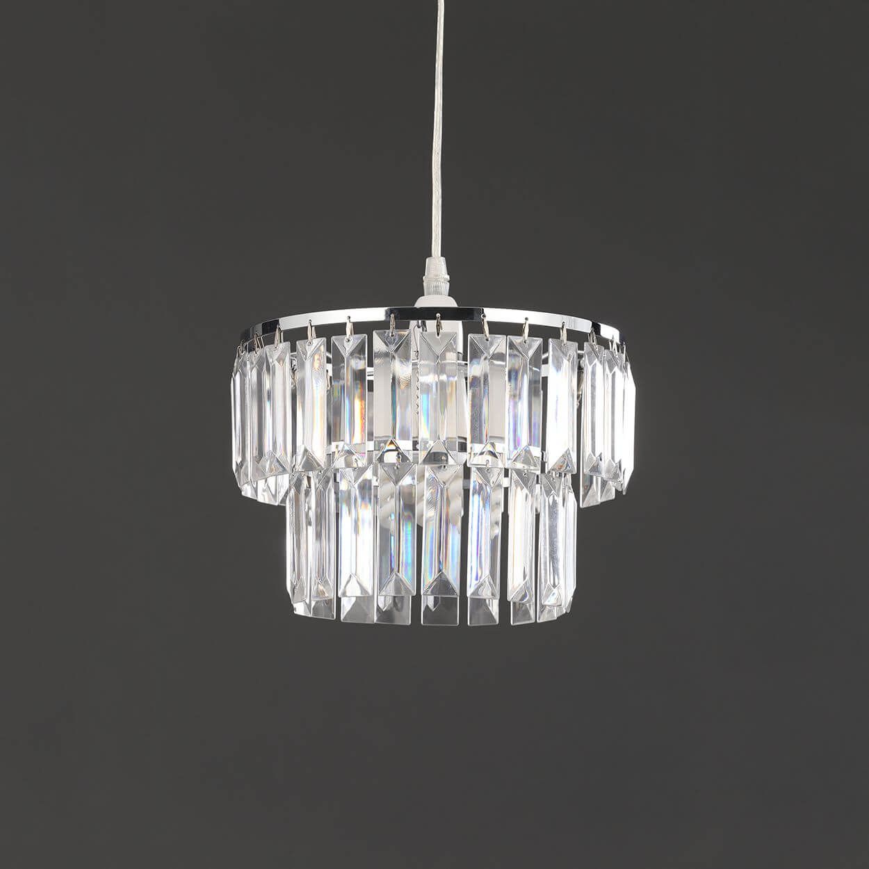 Ritz Easy Fit Pendant Chrome And Clear
