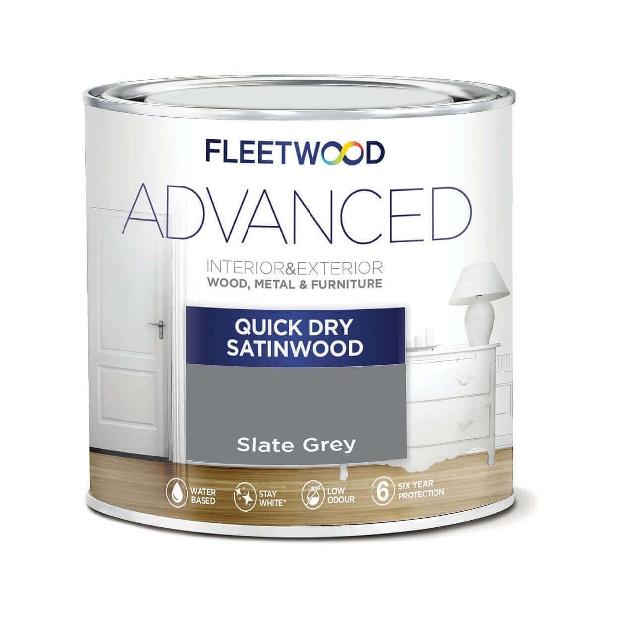 Fleetwood 750ml Advanced Satinwood Slate Grey