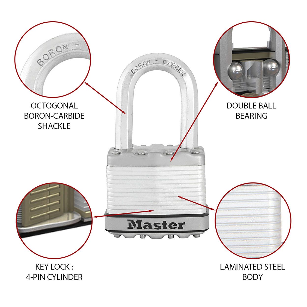 Master Lock Heavy Duty Steel Padlock