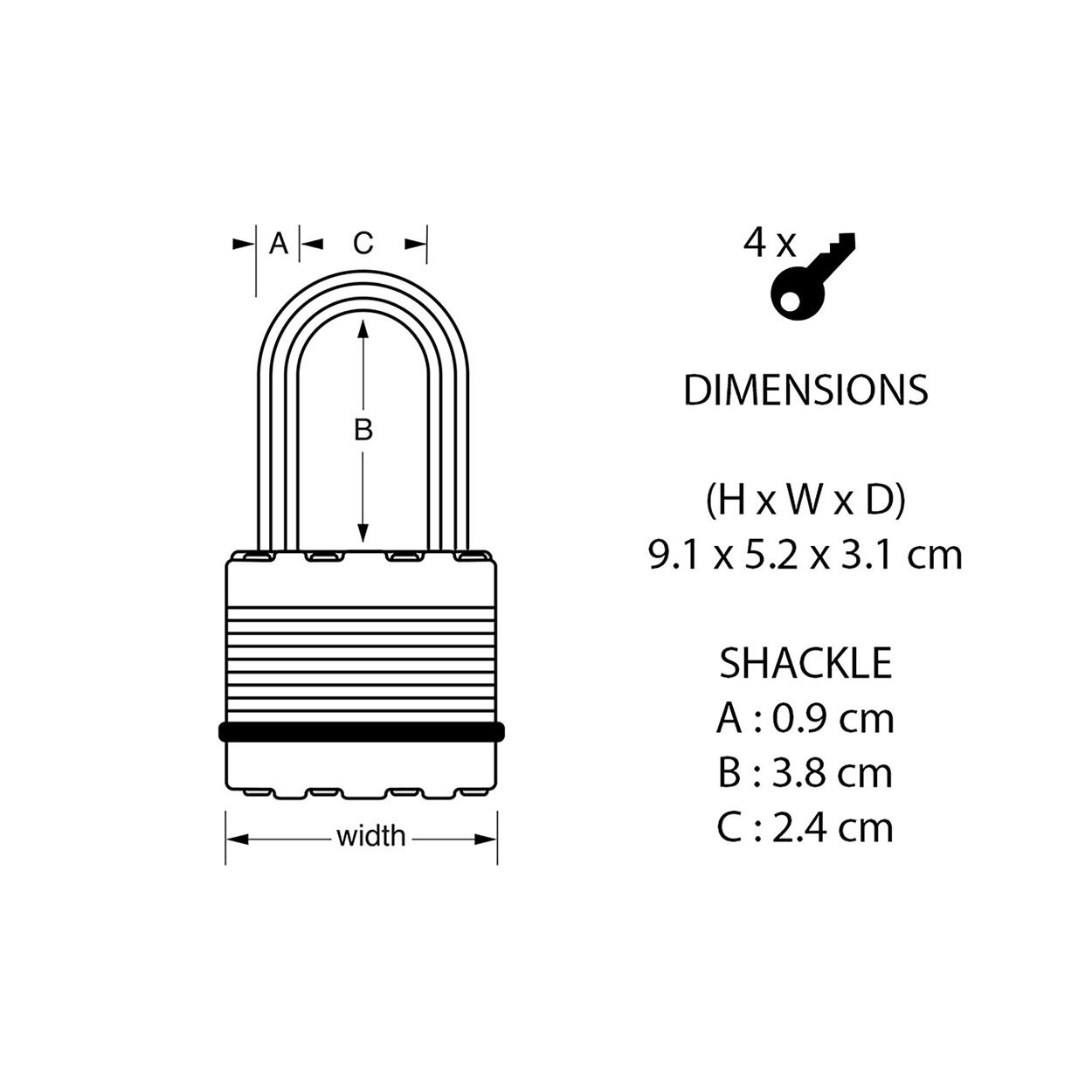 Master Lock Heavy Duty Steel Padlock