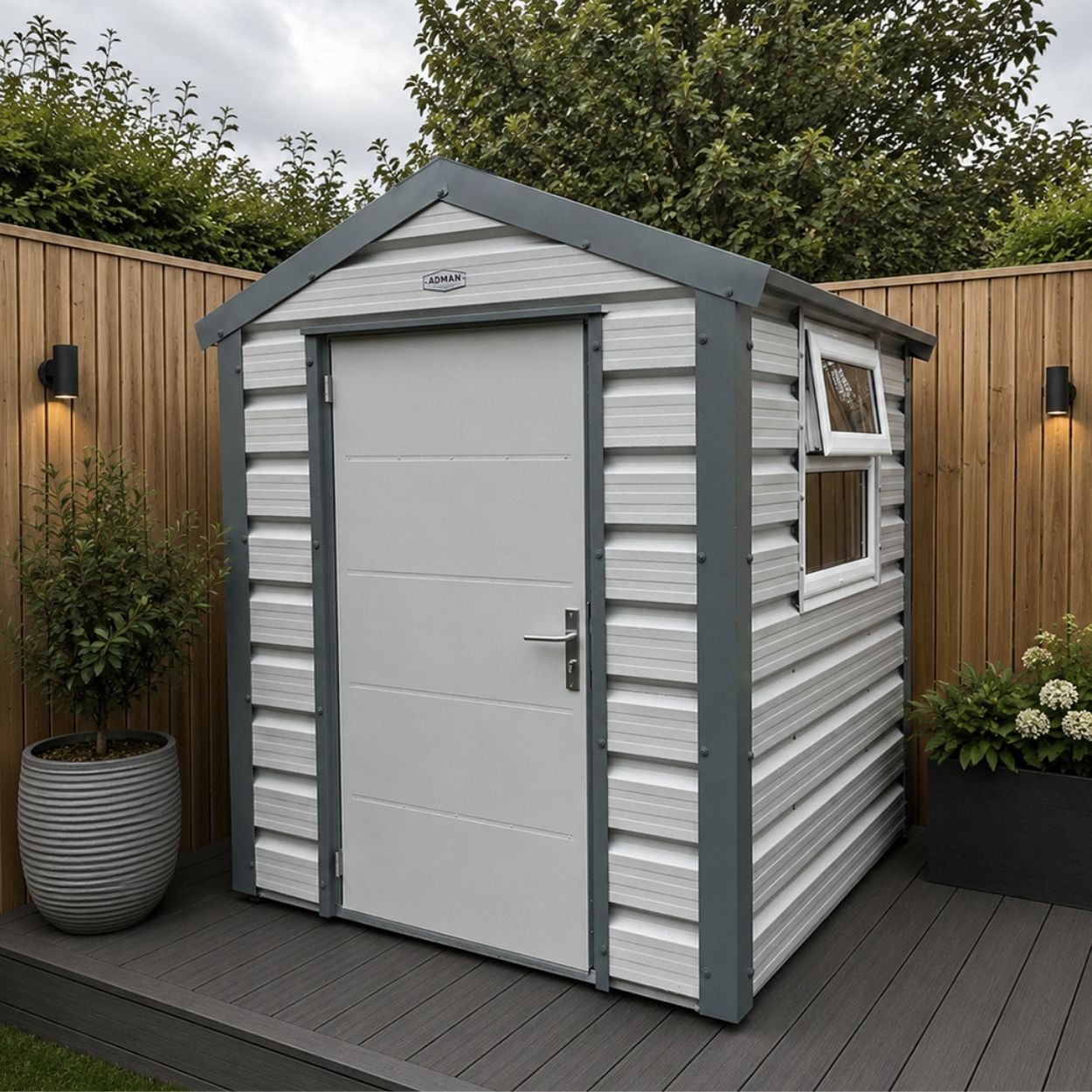 Adman Multistore Steel Garden Shed 6ft x 7ft