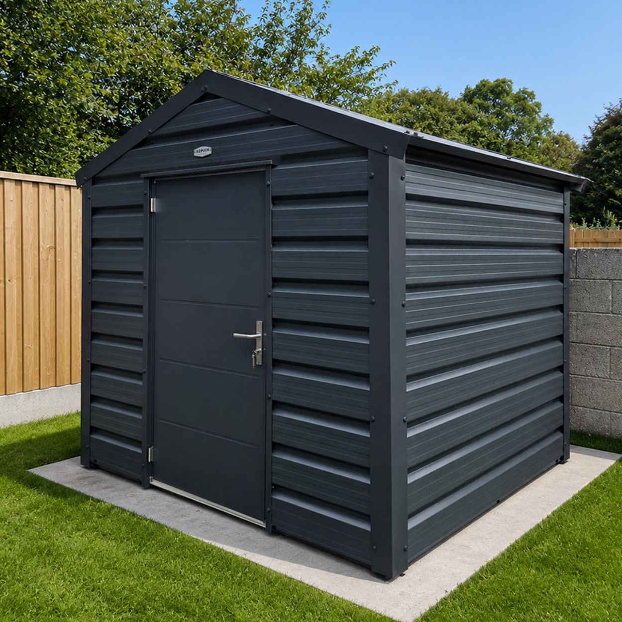 Adman Multistore Steel Garden Shed 8ft x 7ft