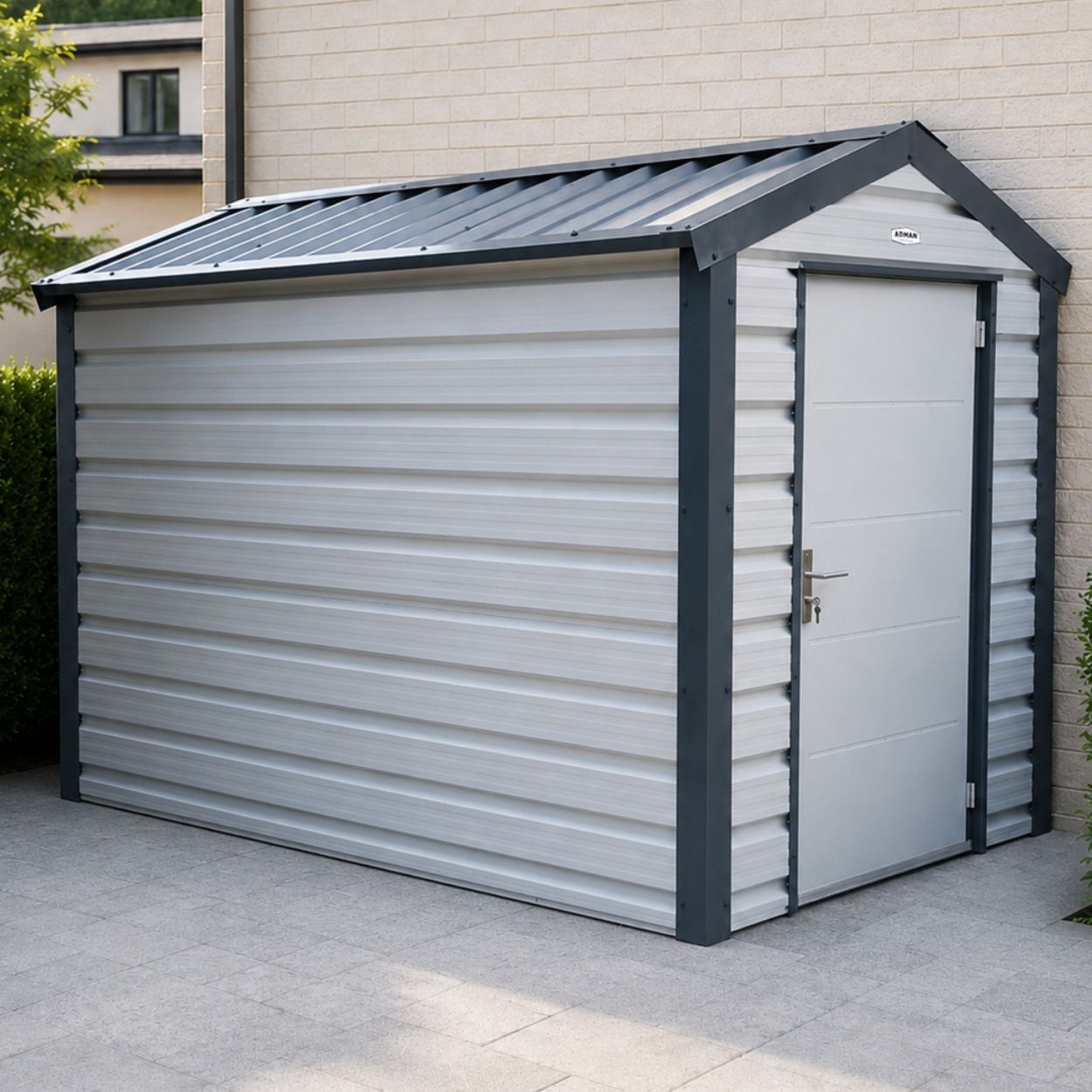 Adman Multistore Steel Garden Shed 6ft x 10ft