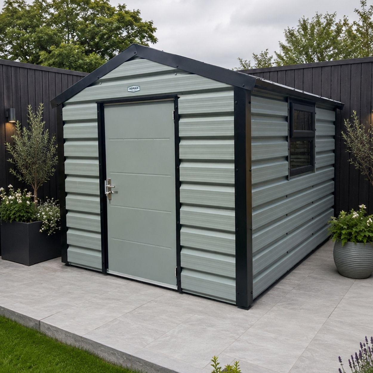 Adman Multistore Steel Garden Shed 8ft x 10ft