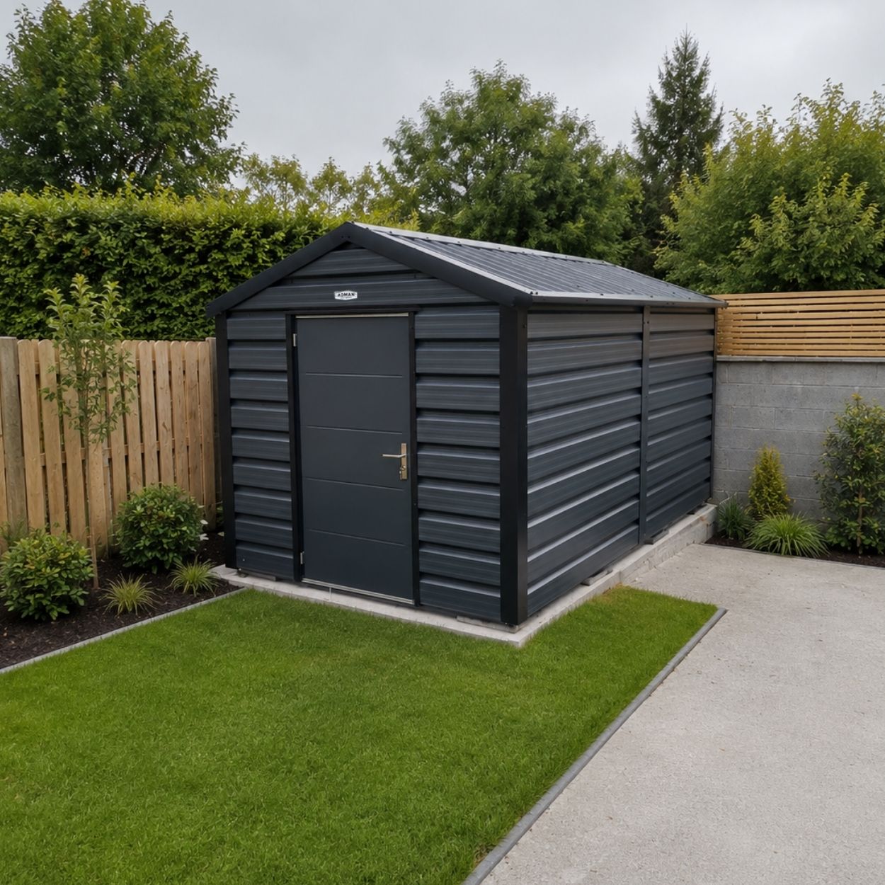 Adman Multistore Standard Colour Garden Metal Shed 8ft x 13ft 6"